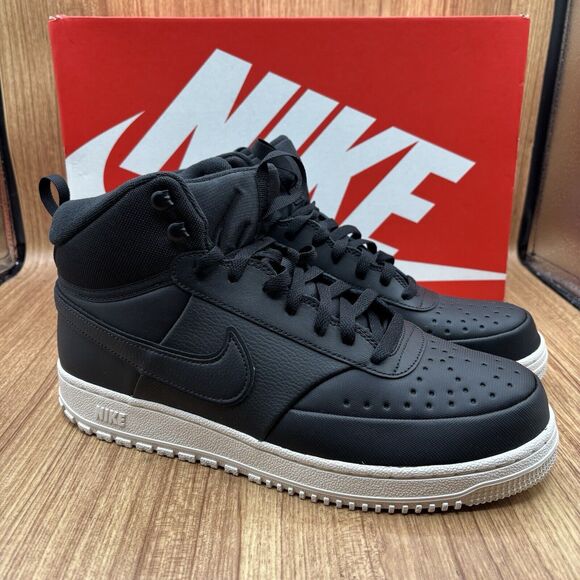 Nike Court Vision Winter Black/Phantom Men's Size 11.5 Mid Top Sneakers - Picture 1 of 10